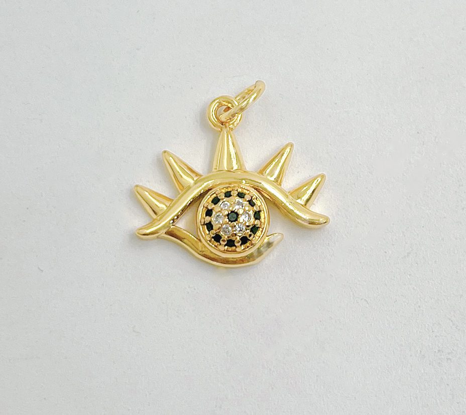 18K Gold Filled Evil Eye Charm, CP1518