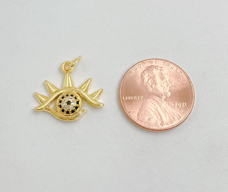 18K Gold Filled Evil Eye Charm, CP1518