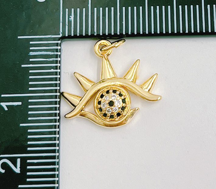 18K Gold Filled Evil Eye Charm, CP1518