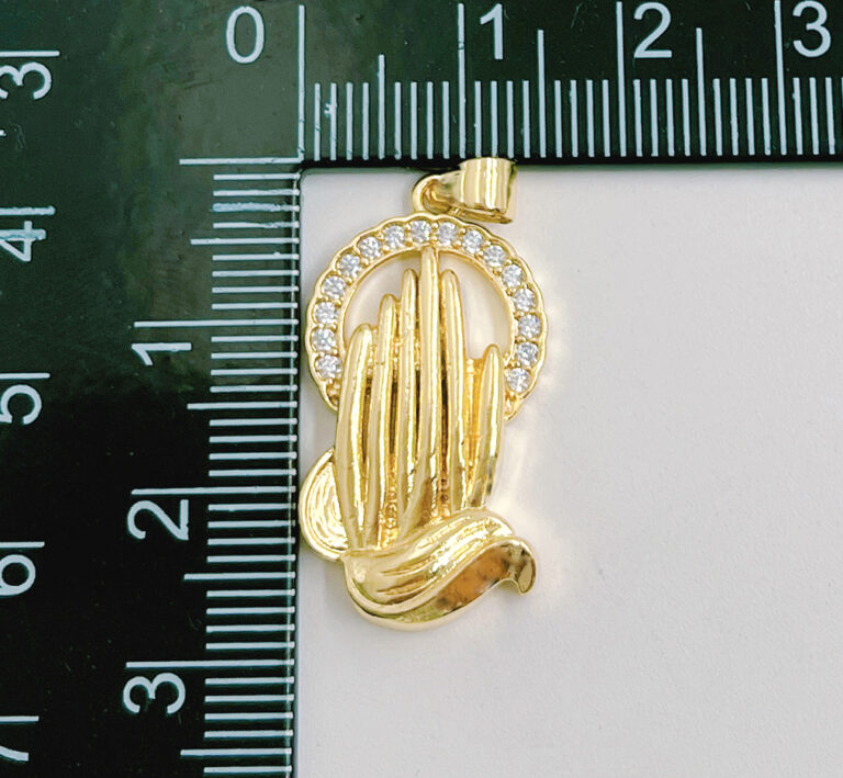 18K Gold Filled Praying Hands Charm, CP1520