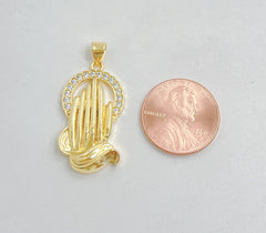 18K Gold Filled Praying Hands Charm, CP1520