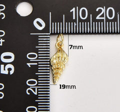 18K Gold Filled Sea Shell Charm, CP1521