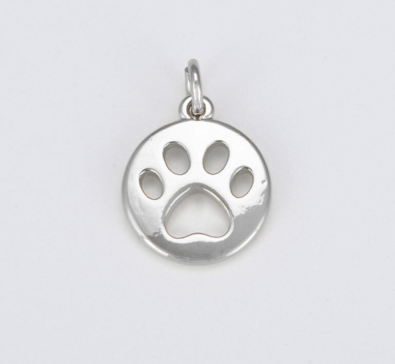 18K Gold Filled Paw Print Charm, CP1525