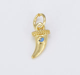 18K Gold Filled Dainty Horn Charm, CP1532