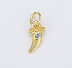 18K Gold Filled Dainty Horn Charm, CP1532