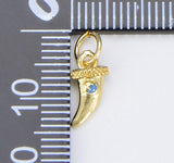 18K Gold Filled Dainty Horn Charm, CP1532