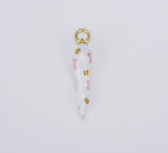 18K Gold Filled Enamel Italian Luck Horn Charm, CP1537