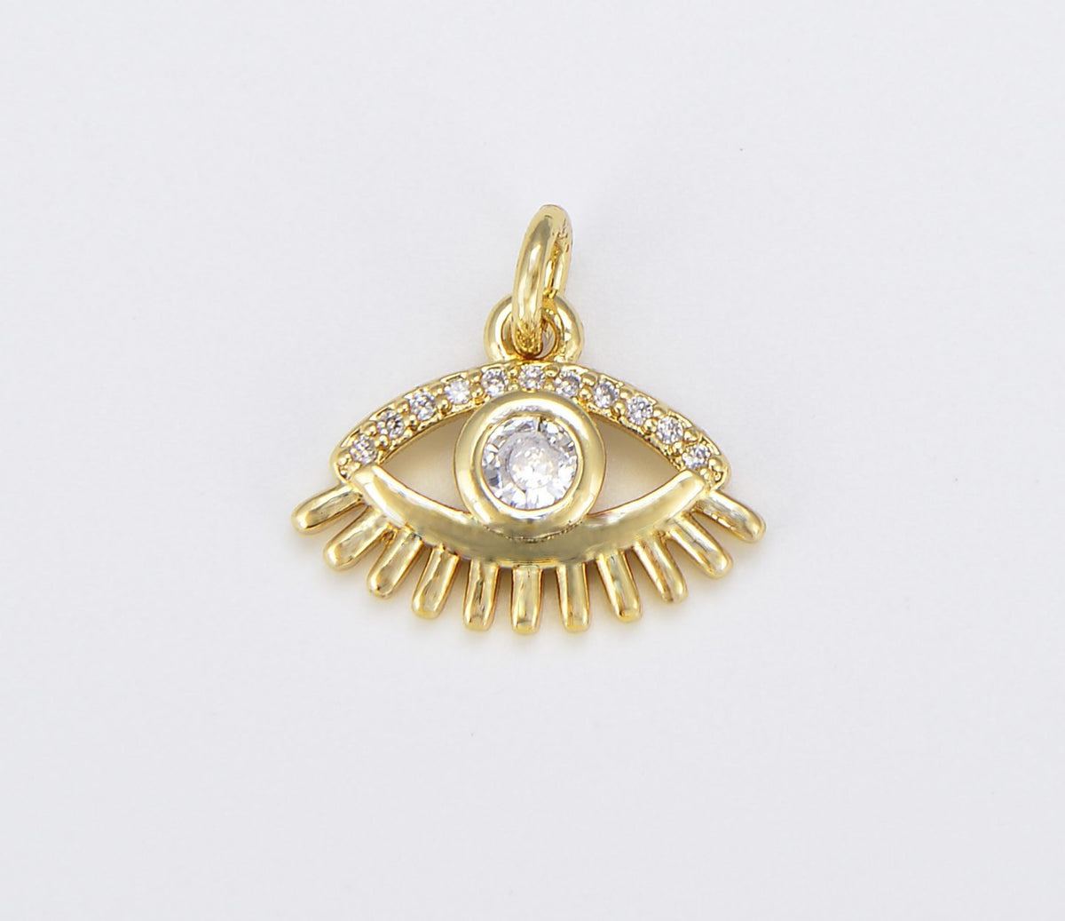 18K Gold Filled Dainty Evil Eye Charm, CP1538