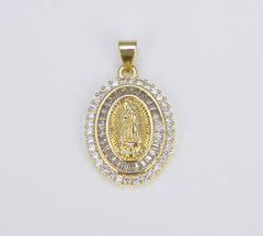 18K Gold Filled Blessed Virgin Mary Charm, CP1550