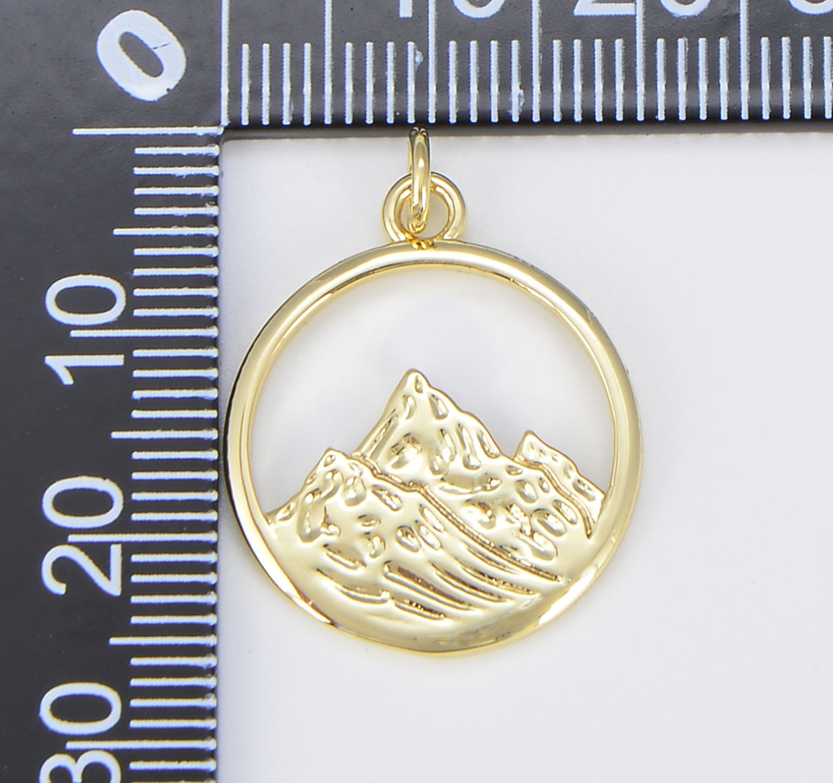 Dainty 18K Gold Charm Element Charm Water Fire Earth Wind Charm for Bracelet Necklace Earring Supply Add on Charm, 25x19mm, CP1556