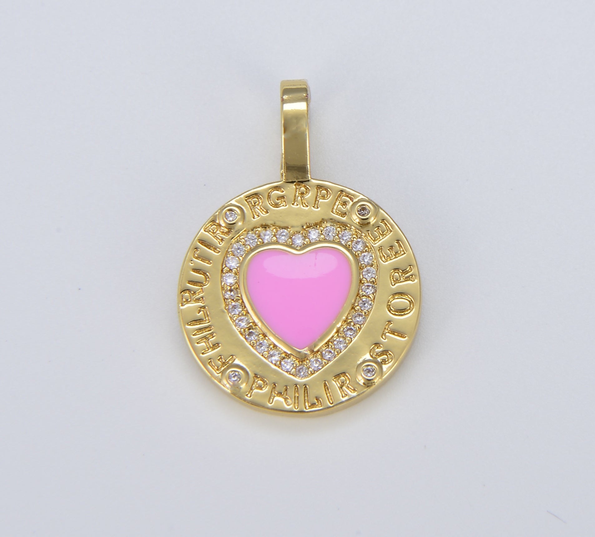 Enamel Heart Charm, Lovely Heart Pendant, Pink White Black Neon Yellow Heart Pendant ,Gold Filled Charm for Necklace Bracelet Jewelry CP1564