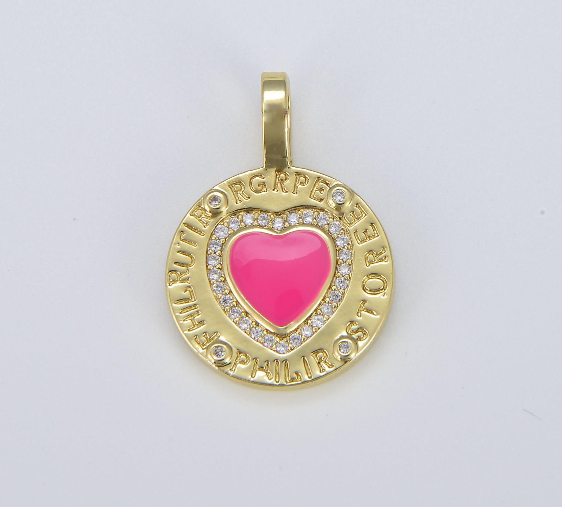 Enamel Heart Charm, Lovely Heart Pendant, Pink White Black Neon Yellow Heart Pendant ,Gold Filled Charm for Necklace Bracelet Jewelry CP1564