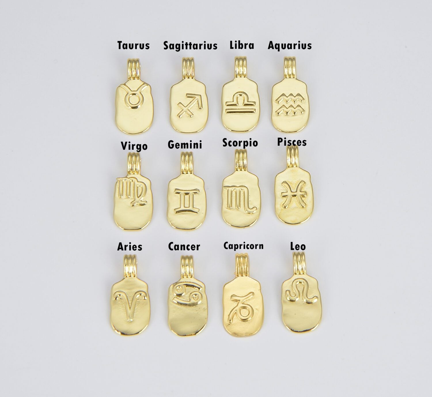 18K Gold Filled Zodiac Constellation Tag Charm, Zodiac Constellation Charms Pendant, Zodiac Signs Charms, Dainty Zodiac Horoscope Sign, CP1583