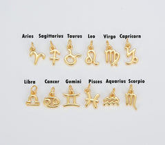 18K Gold Filled Zodiac Constellation Charm, CP1591