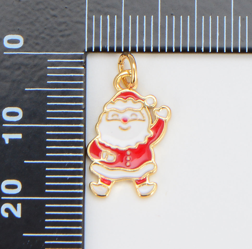 Christmas Holiday Season Charm, Santa Claus, Reindeer, Christmas Tree Pendant for DIY Jewelry Necklace Bracelet Earring Accessory, CP1598