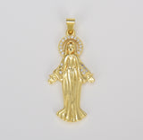 Our Lady of Guadalupe Charm, Miraculous Lady Charm, Virgin Mary Pendant for Necklace Bracelet Jewelry Making, 40x18mm, CP1615