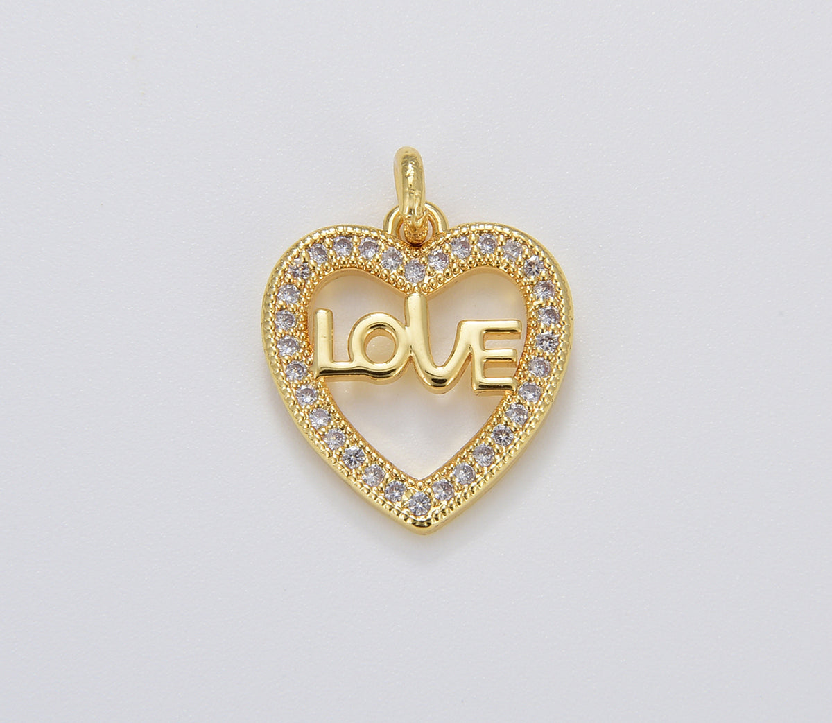 Dainty Gold Heart Charm, Gold Filled Heart Love Pendant, Add On Charm, Valentines Gift, Heart Pendant for Necklace Bracelet, CP1660