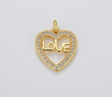 Dainty Gold Heart Charm, Gold Filled Heart Love Pendant, Add On Charm, Valentines Gift, Heart Pendant for Necklace Bracelet, CP1660