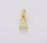 Dainty Opal Teardrop Charm, Gold Filled Tear drop Charm, Teardrop for Bracelet Earring Necklace Jewelry Making Supplies, CP1699