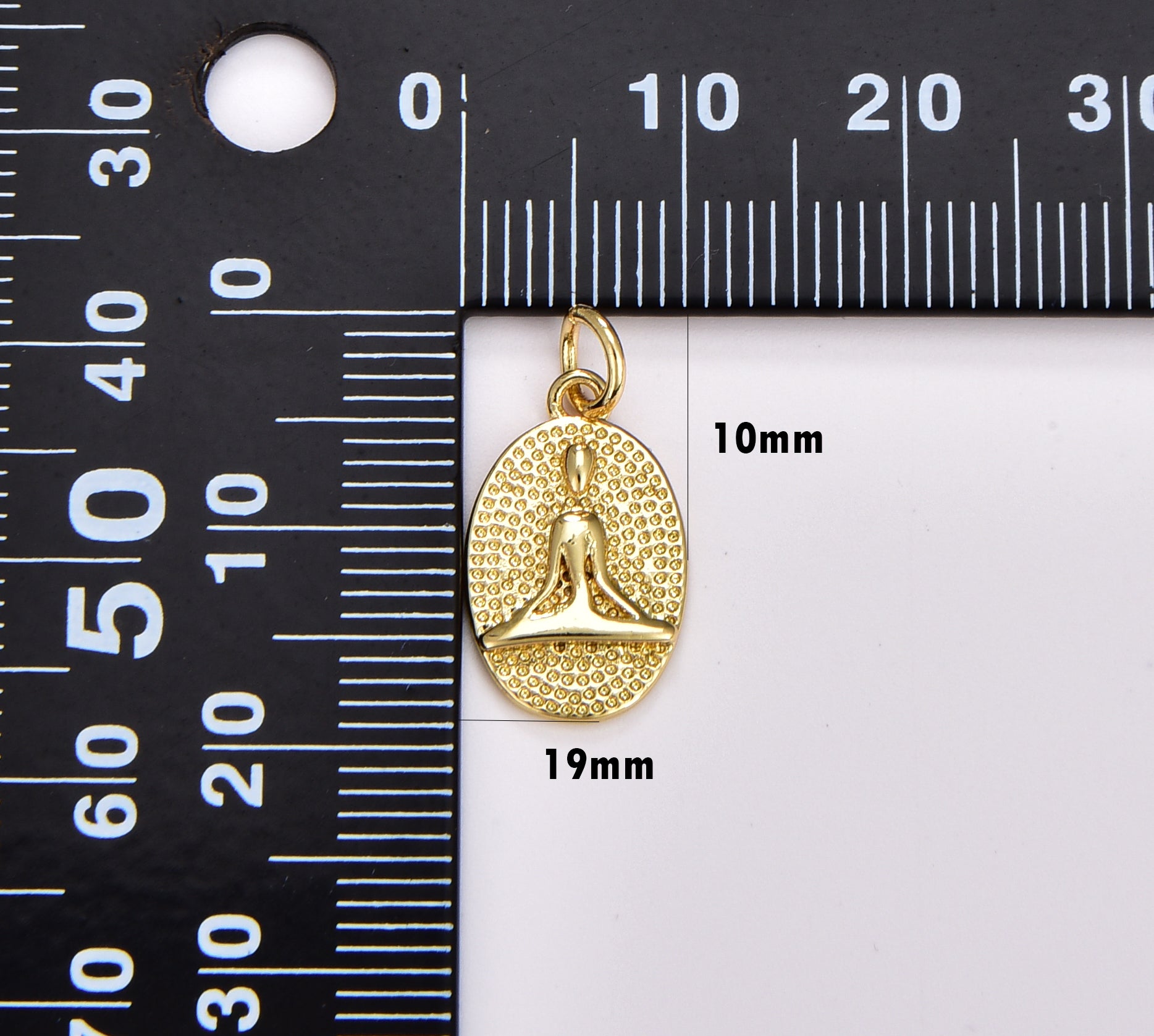 Gold Sitting Buddha Charm, Gold Filled Buddha Pendant, Spiritual Pendants, Om Meditation, Yoga Charms for Meditation Jewelry, CP1706