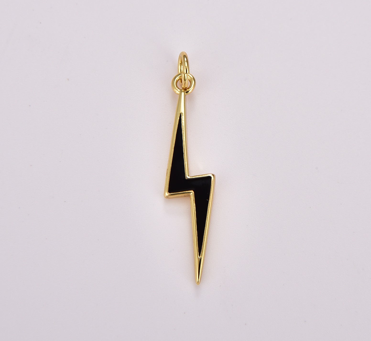 Enamel Lighting Gold Charm Colorful Bolt Pendant, Statement Jewelry Rock n Roll Wizard Thunder Pendant for Necklace Earring Bracelet, CP1707