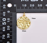 Dragonfly Shipwreck Coin Pendant Charm, Gold Filled Coin Charm, Damselfly Dragonflies, Round Dragonfly Pendant, DIY Jewelry Making, CP1712