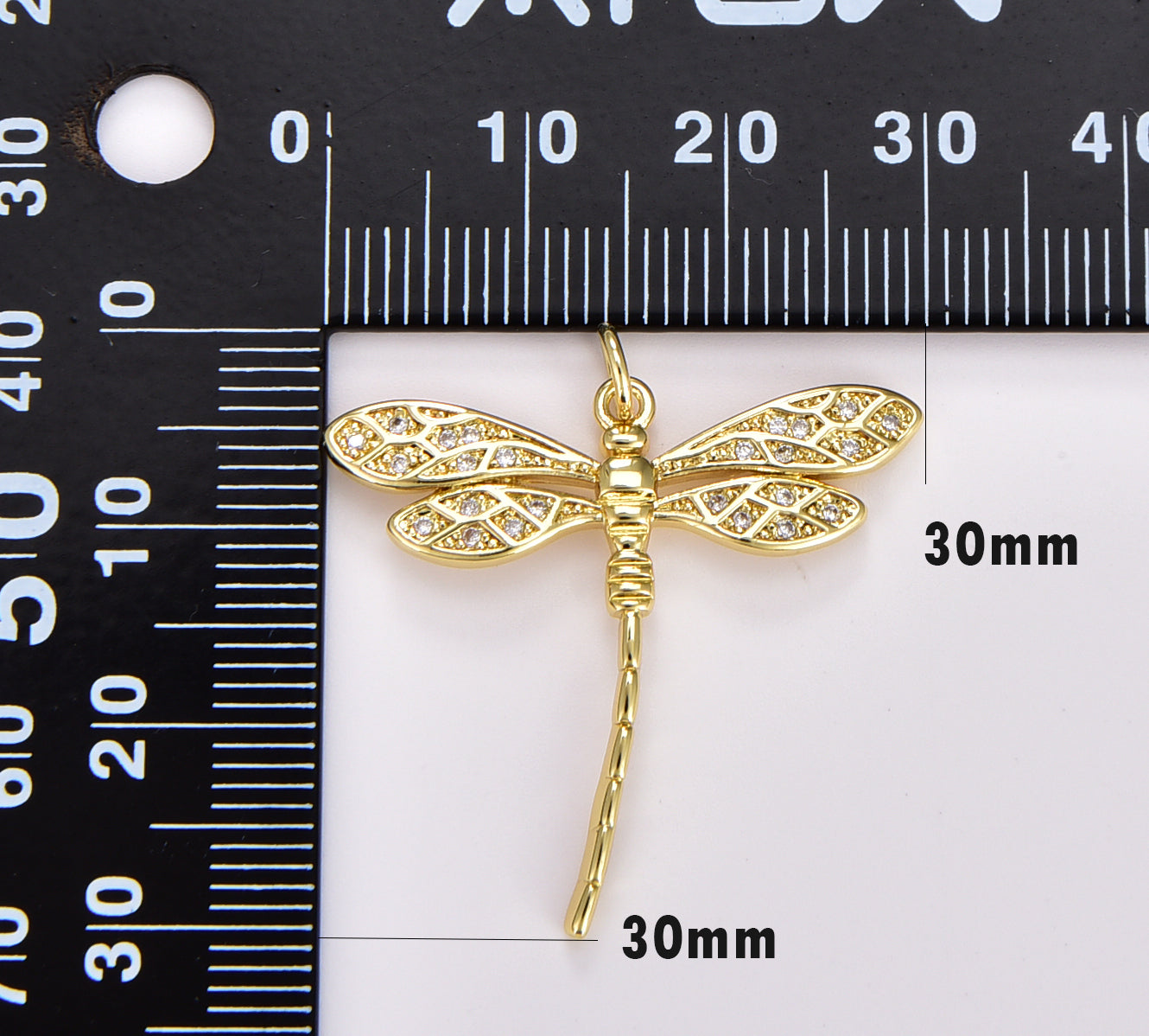 Gold Dragonfly Charm Pendant, Insect Charm, Gold Filled Dragonfly Insect Pendant for Necklace Bracelet Jewelry Making Supplies, CP1716