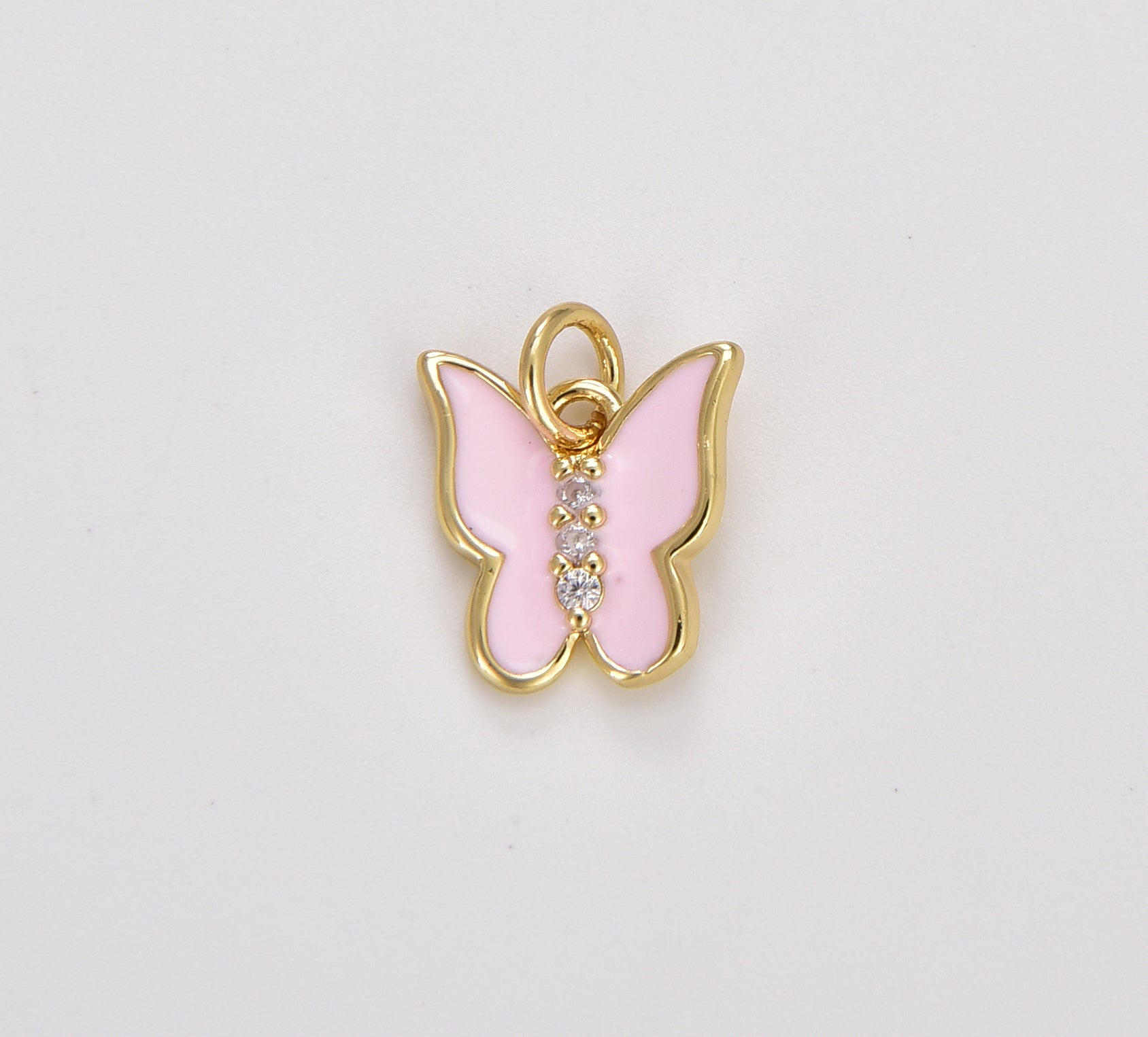 Enamel Color Butterfly Charm, Dainty Gold Filled Monarch Charm for Necklace, Bracelet, Earring Charm Mariposa Jewelry Making, CP1721