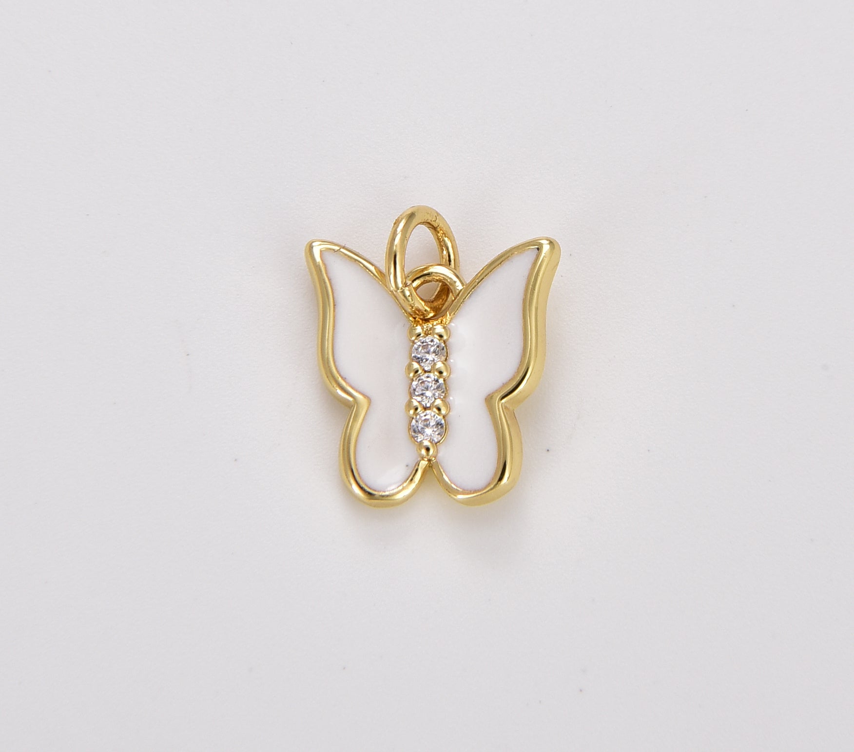 Enamel Color Butterfly Charm, Dainty Gold Filled Monarch Charm for Necklace, Bracelet, Earring Charm Mariposa Jewelry Making, CP1721