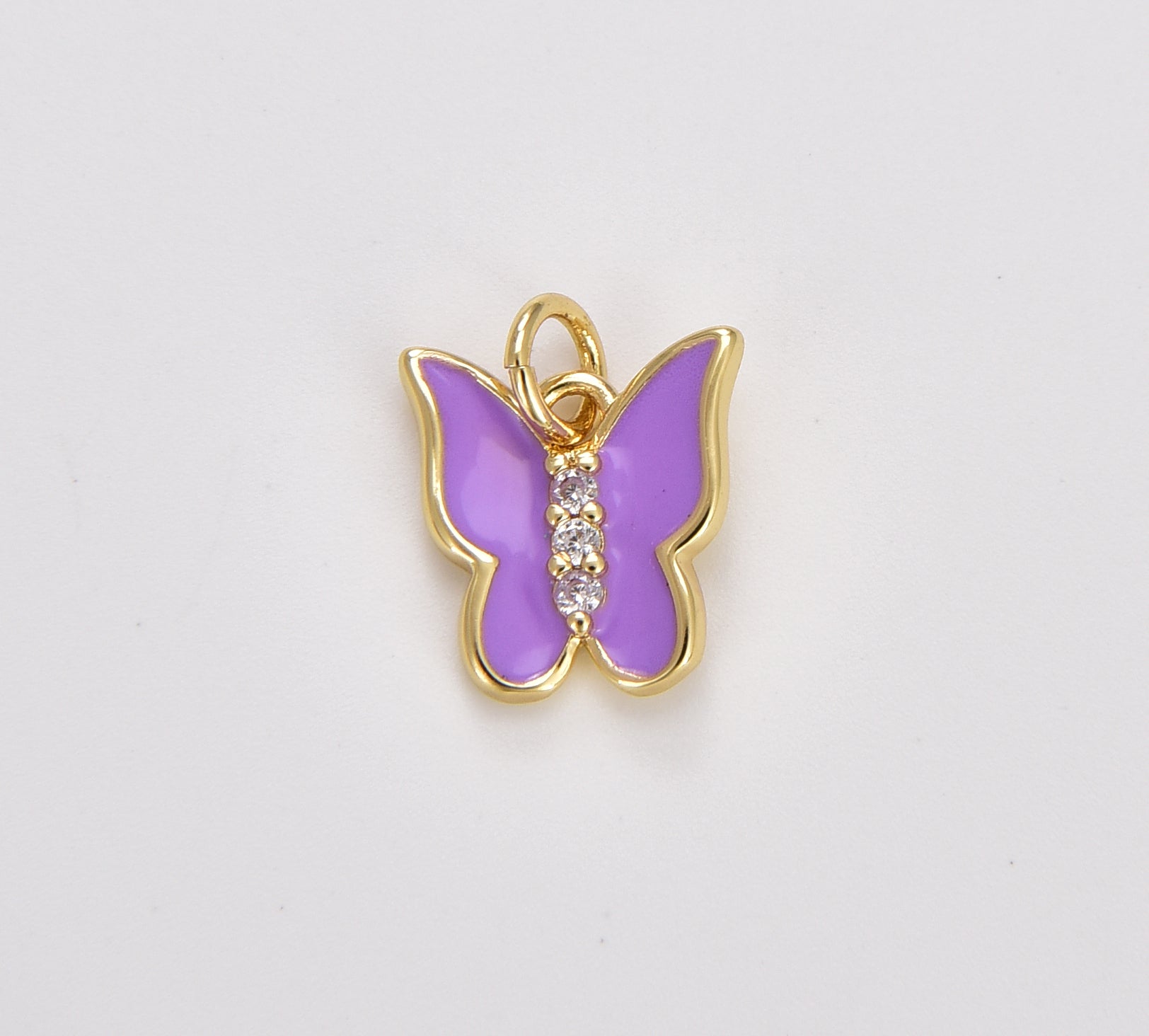 Enamel Color Butterfly Charm, Dainty Gold Filled Monarch Charm for Necklace, Bracelet, Earring Charm Mariposa Jewelry Making, CP1721