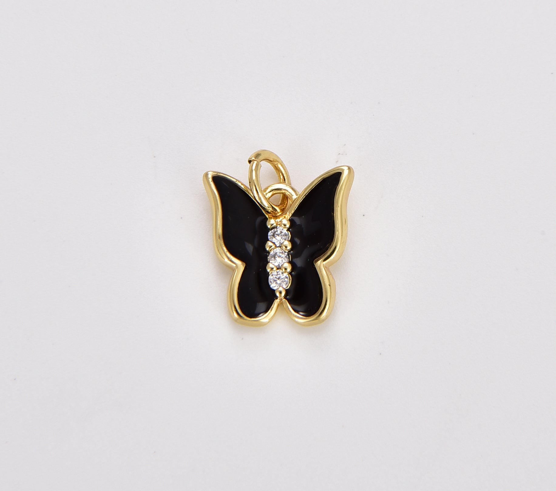 Enamel Color Butterfly Charm, Dainty Gold Filled Monarch Charm for Necklace, Bracelet, Earring Charm Mariposa Jewelry Making, CP1721