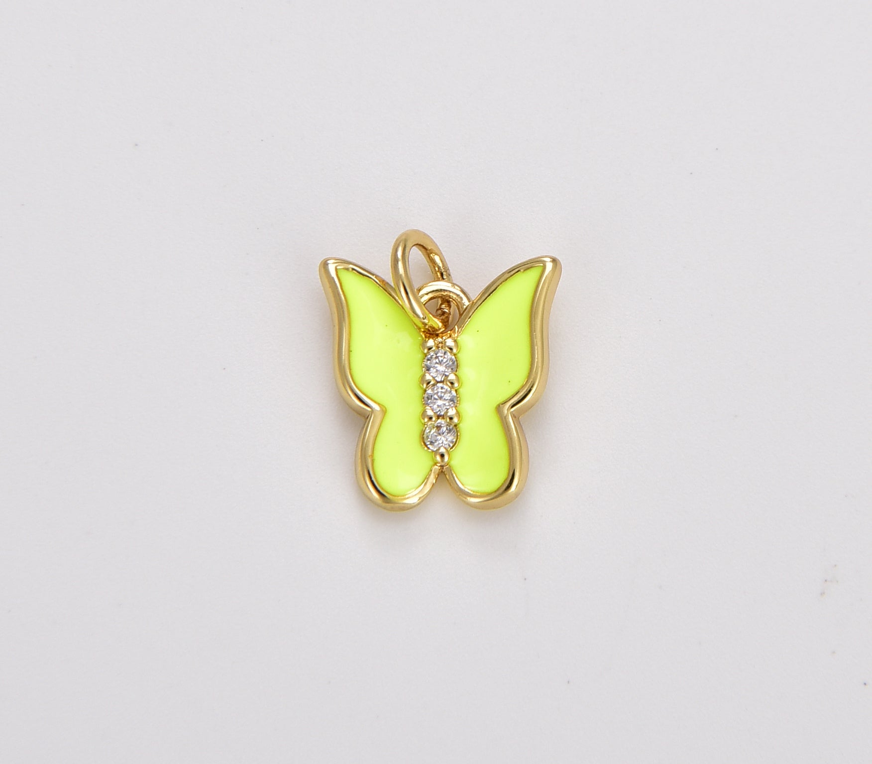 Enamel Color Butterfly Charm, Dainty Gold Filled Monarch Charm for Necklace, Bracelet, Earring Charm Mariposa Jewelry Making, CP1721