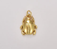 18K Gold Filled Dainty Stag Beetle Charm, Small Insect Pendant, Tiny Animal DIY Fashion Jewelry Necklace Bracelet Earring, CP1725