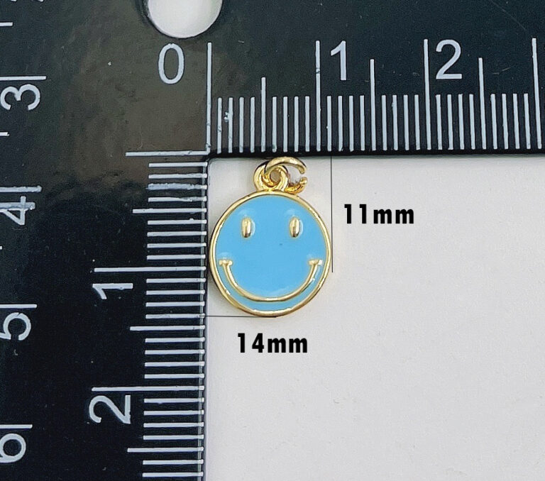 18K Gold Filled 1pc Enamel Happy Face Charm, Smiley Happy Face Charms, White Hot Pink Black Lavender Dainty Smile Charm Emoji Charm DIY, CP1737