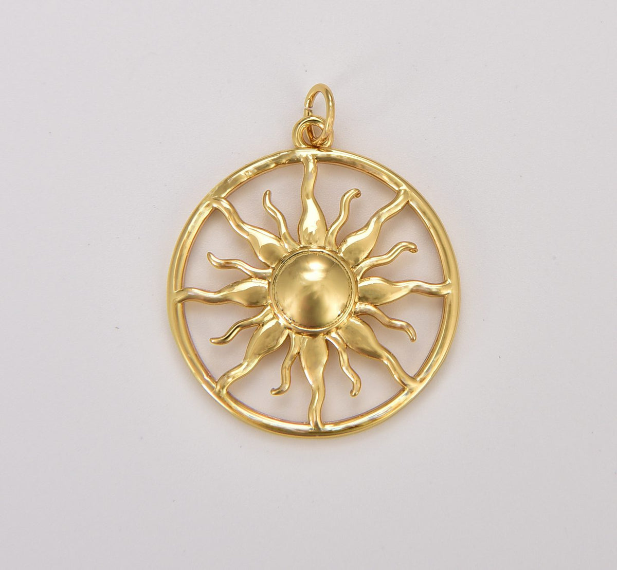 18K Gold Filled Sunshine Charm, Sunburst Pendant, Sun Pendant, Celestial Sun Charm for Bracelet Necklace Earring Jewelry Making Supplies, CP1791