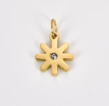 Dainty Snowflake Charm, Stainless Steel, Gold Filled Snowflake Pendant, Winter Charm for Necklace Bracelet Jewelry Making, Holiday Christmas Gift, CP1801
