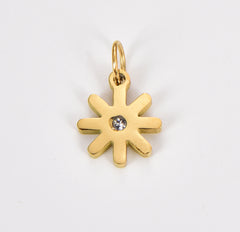 Dainty Snowflake Charm, Stainless Steel, Gold Filled Snowflake Pendant, Winter Charm for Necklace Bracelet Jewelry Making, Holiday Christmas Gift, CP1801