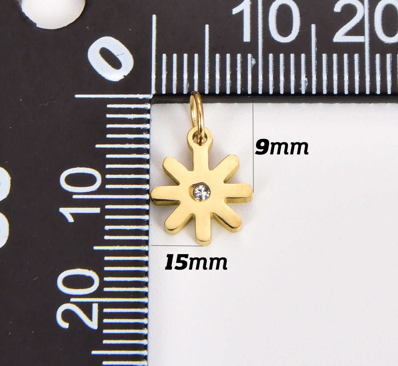 Dainty Snowflake Charm, Stainless Steel, Gold Filled Snowflake Pendant, Winter Charm for Necklace Bracelet Jewelry Making, Holiday Christmas Gift, CP1801