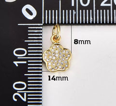 18K Gold Filled Dainty Star Charm, Gold Filled Tiny CZ Star Pendant, Celestial Charm Pendant for Necklace Earring Bracelet Jewelry Making Supply, CP1872