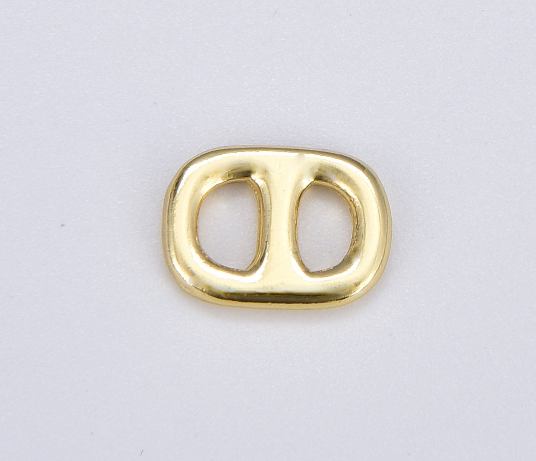 18K Gold Filled Dainty Soda Pop Tab Charm, Soda Pull-Tab Pendant for Necklace Bracelet Earring Jewelry Making Supplies, 11x8mm, CP1878