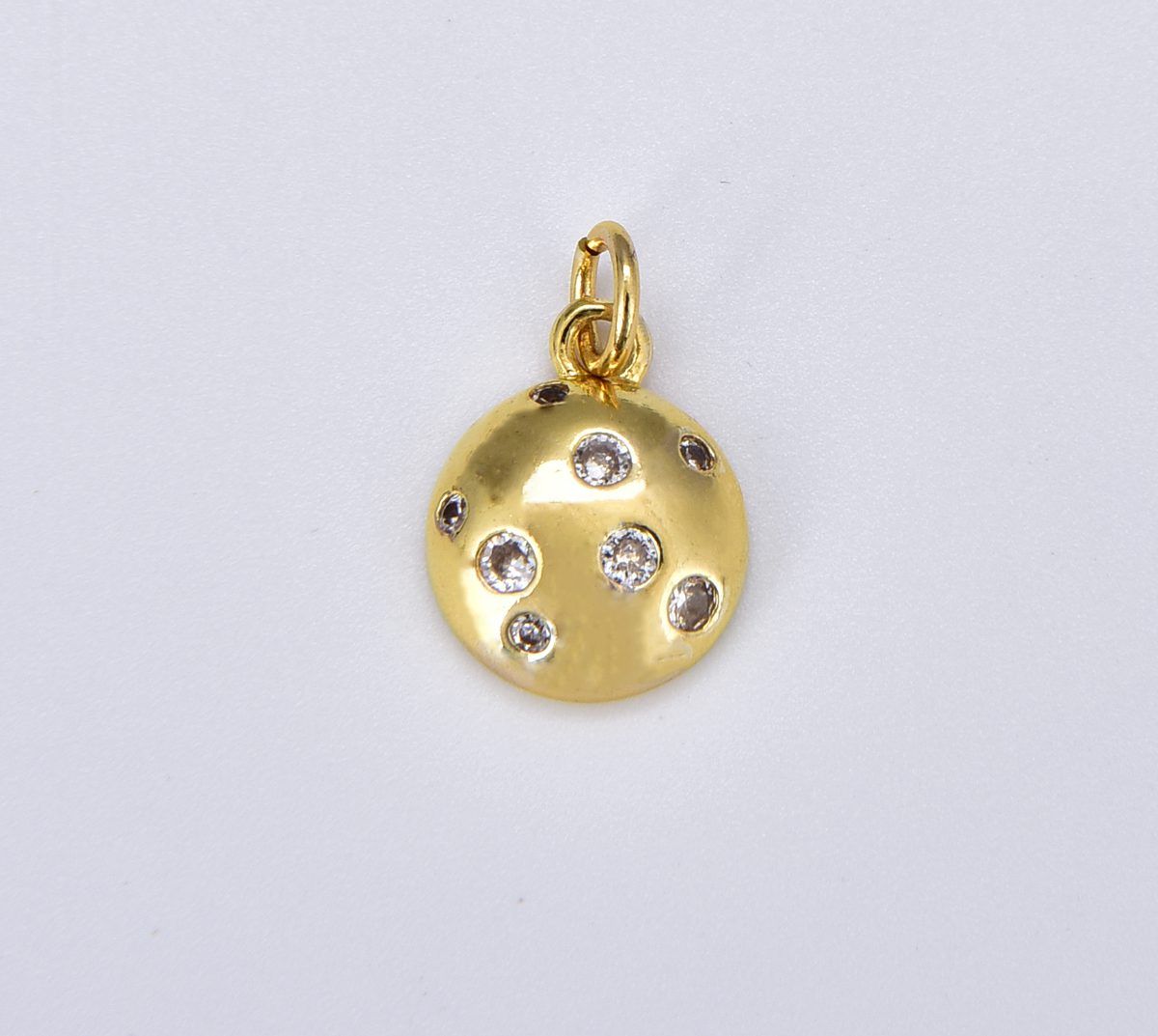 18K Gold Filled Dainty Gold Bubble Charm, Round Ball Bubble Pendant for Necklace Bracelet Earring Jewelry Making Supply, CP1879A