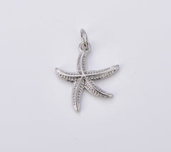 18K Gold Filled Tiny Mini Gold Starfish Charm Pendant, Small Star Fish Pendant, Under The Sea Necklace Earring Bracelet Jewelry Making, CP1900