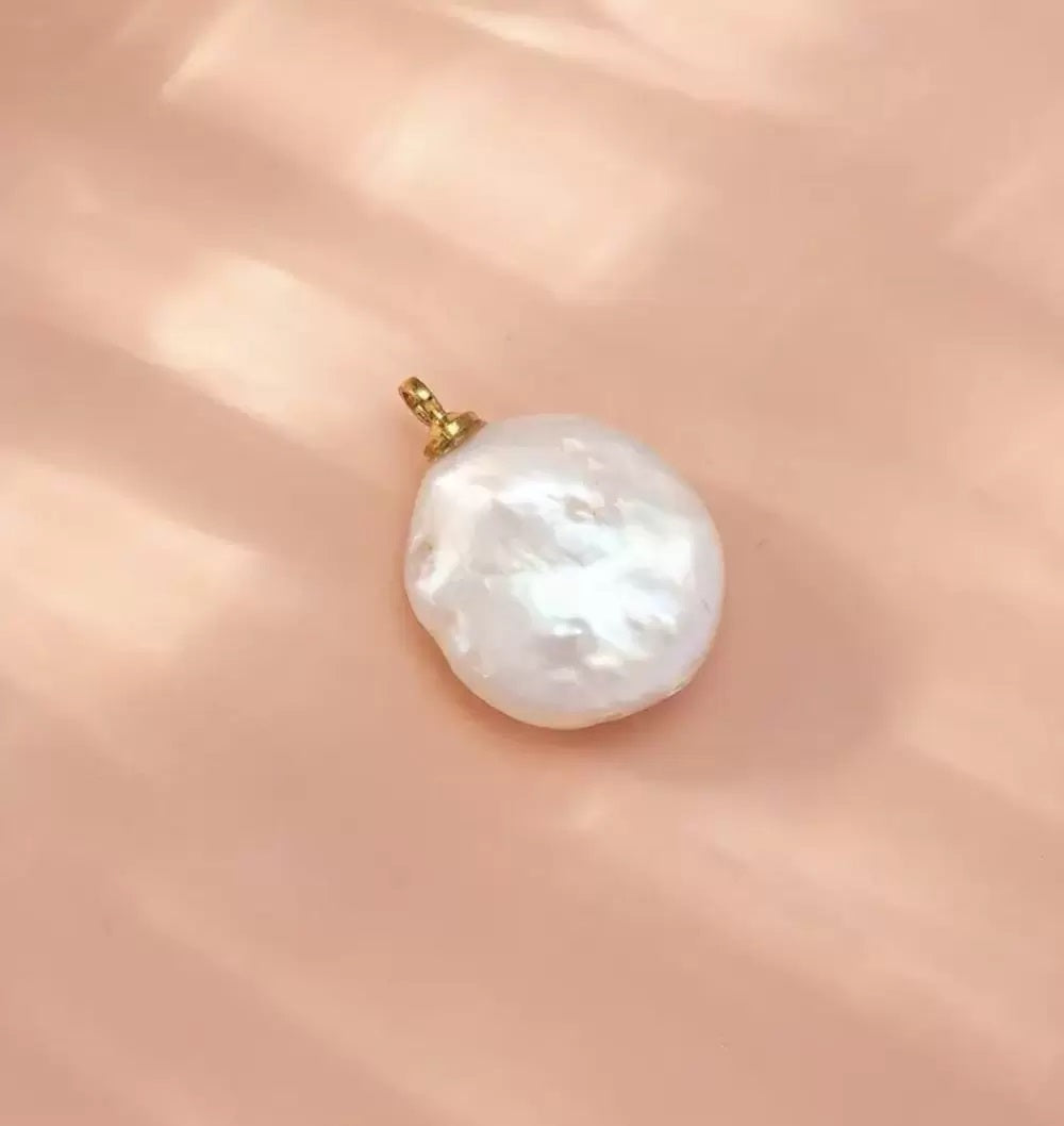 18K Gold Filled Natural Baroque Pearl Pendant, CP1946