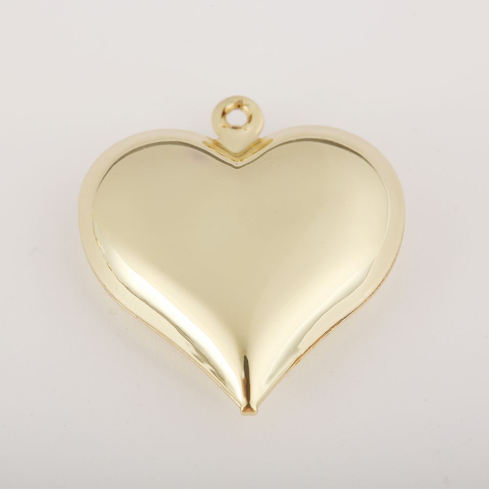 18K Gold Filled Large Puffy Heart Charm, Love Heart Pendant for Necklace Bracelet Jewelry Making Supply, Add On Charm, 12/15/21mm, CP2027