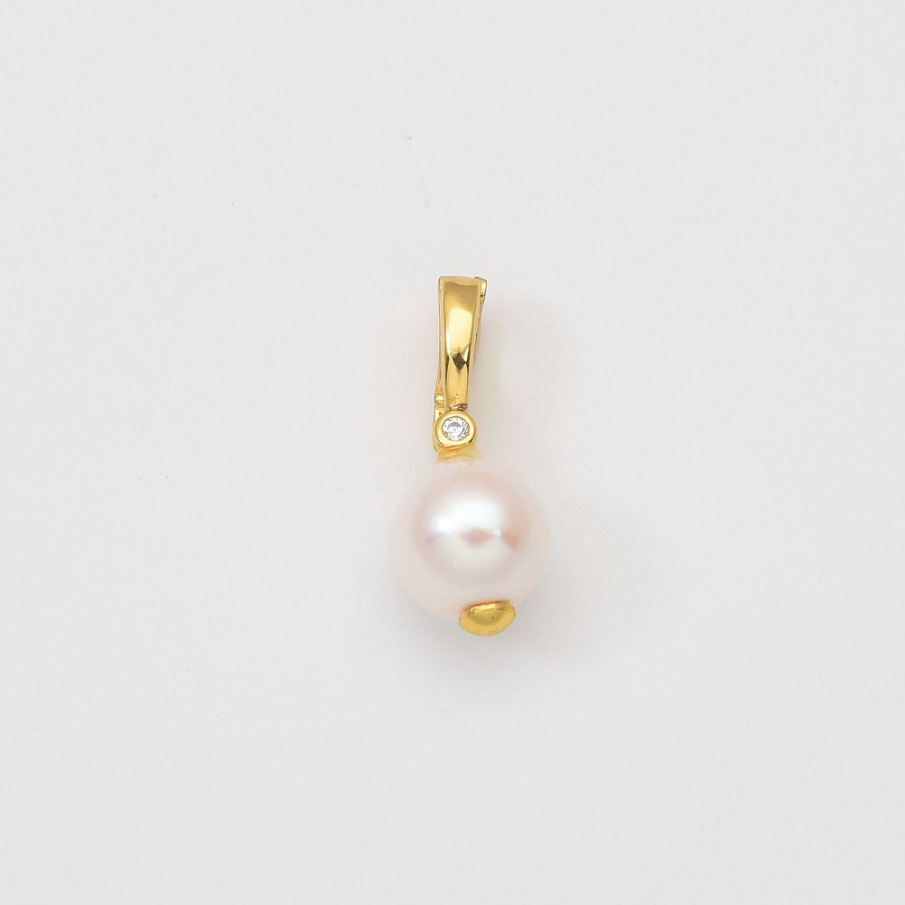 18K Gold Filled Freshwater Pearl Drop Snap Latch Bail Charm Pendant for DIY Necklace Bracelet Earring Jewelry Making Supply, CP2052