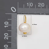 18K Gold Filled Freshwater Pearl Drop Charm Pendant for DIY Necklace Bracelet Earring Jewelry Making Supply, 17x10mm, CP2053