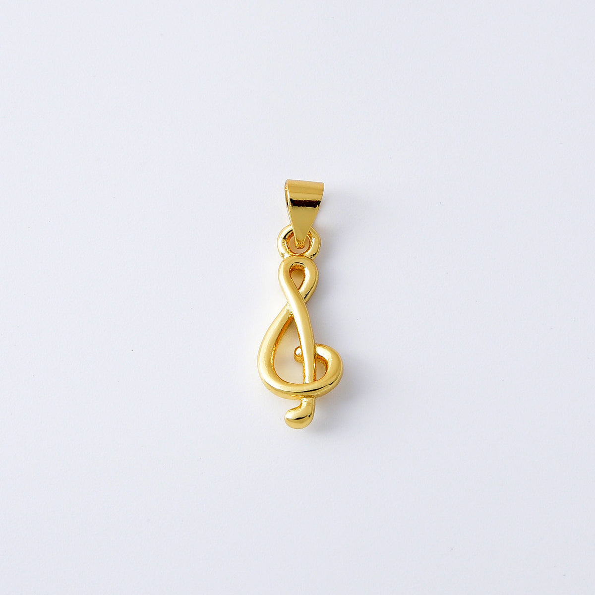 18K Gold Filled Treble G-Clef Charm, G Clef Pendant, Music Lovers Gift, Music Note Charm for Necklace Bracelet Jewelry Making Supply, CP2086