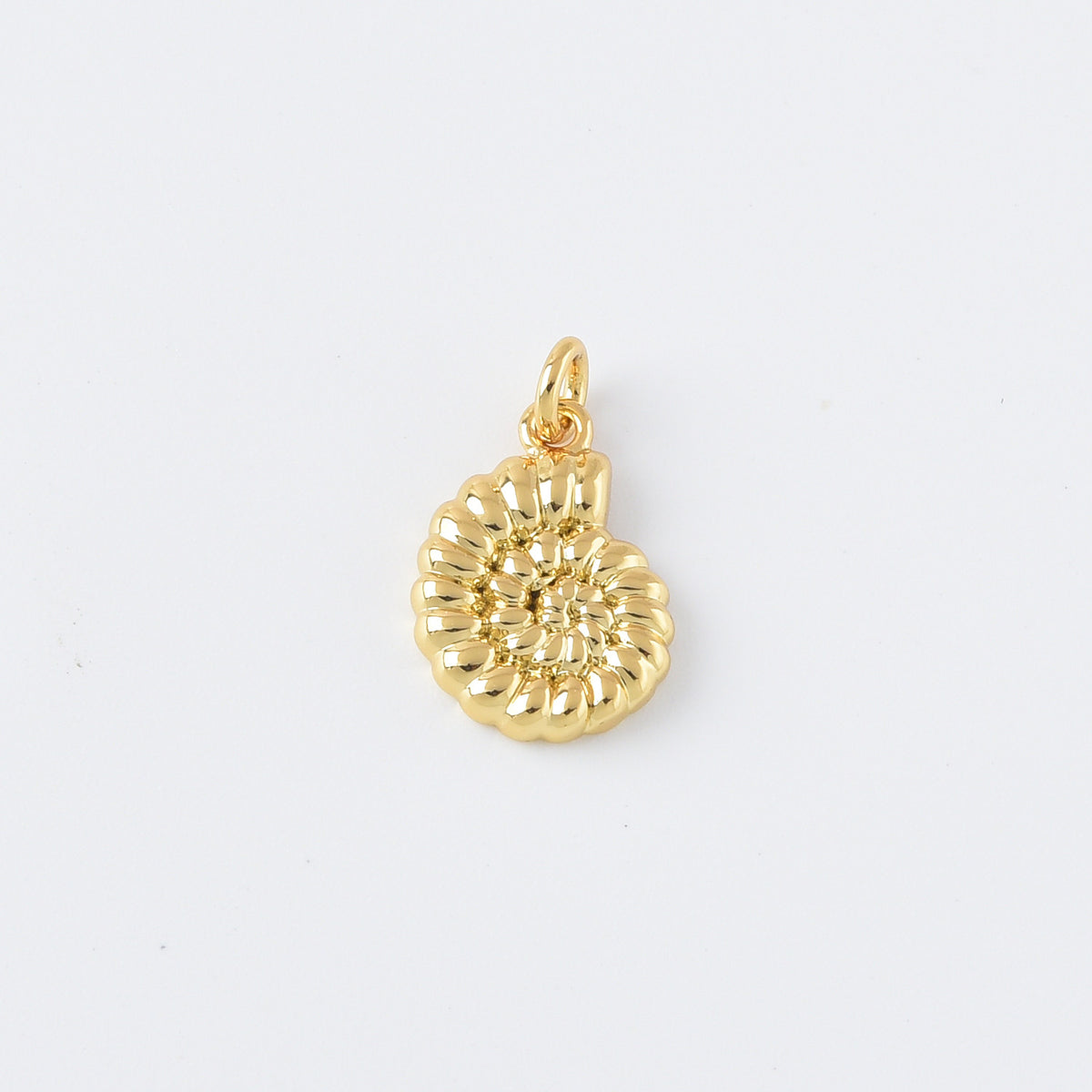 18K Gold Filled Dainty Conch Sea Shell Charm, Ocean Snail Shell Pendant for Necklace Bracelet Jewelry Making Supply, 15x9mm, CP2096