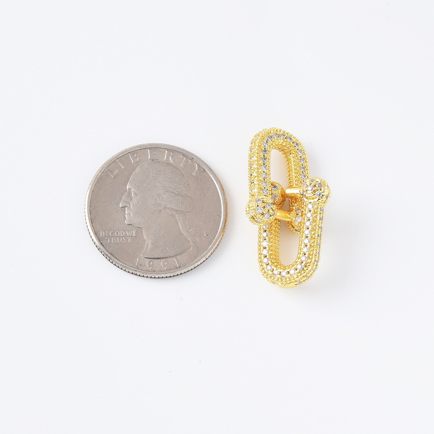 18K Gold Filled Dainty U Link Charm, U Shaped Pendant for Necklace Bracelet Earrings Jewelry Making Supply, 15x10mm, CP2105