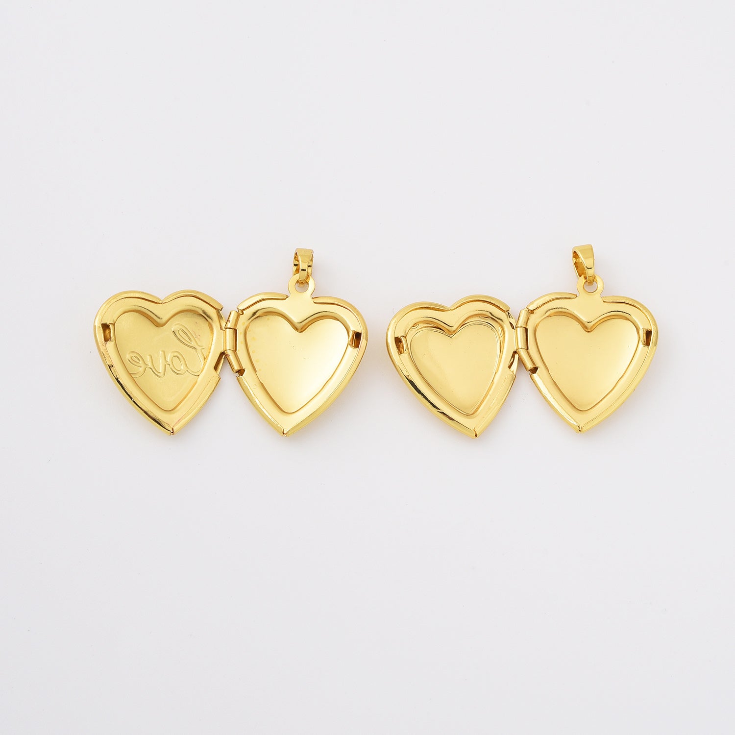 18K Gold Filled Dainty Heart Photo Locket Charm Necklace Keepsake Photo Frame Charm Personalized Mother Day Gift Handmade Jewelry Supply, CP2111
